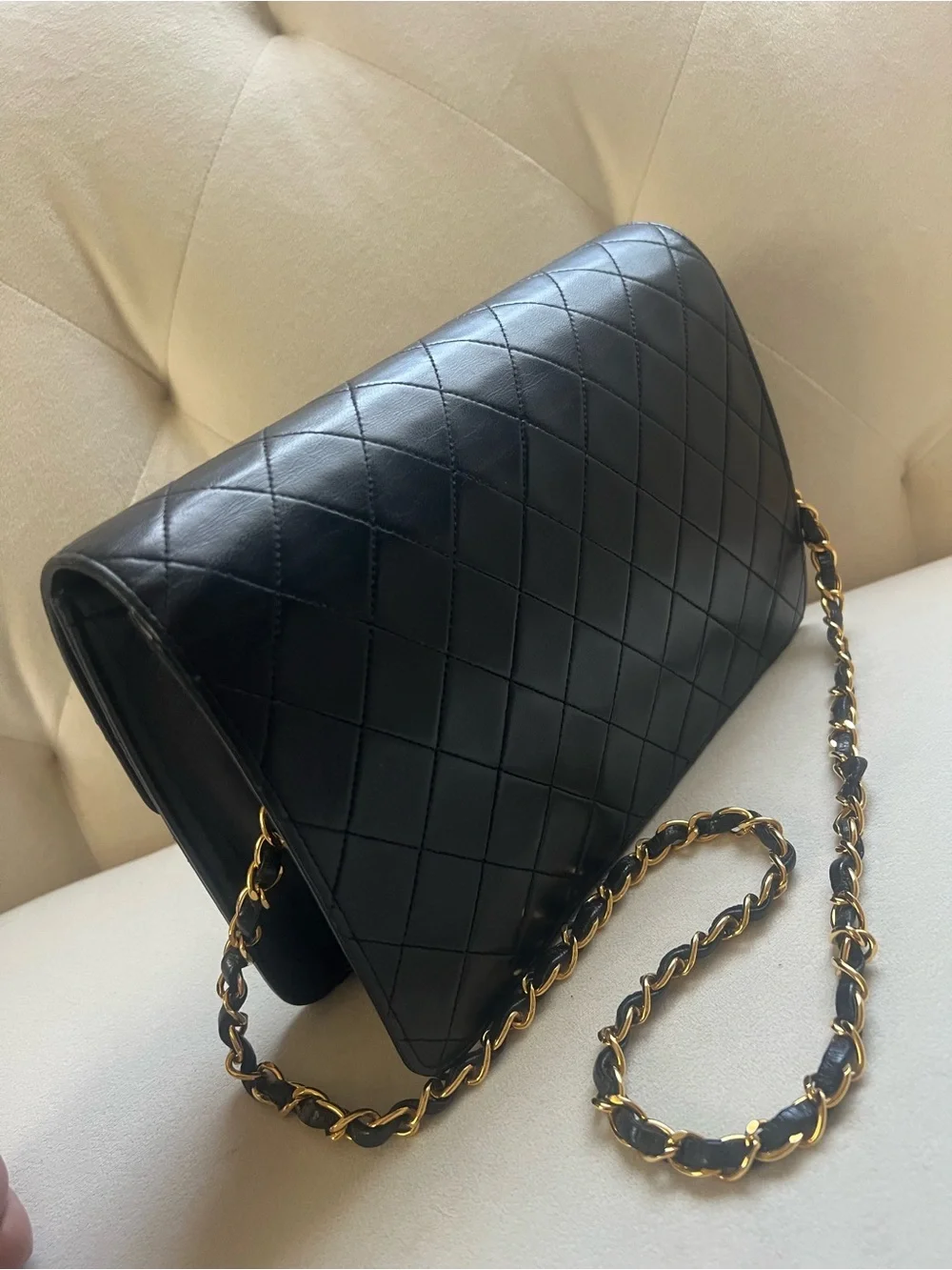 Chanel vintage Quilted Lambskin Flap Bag 24k gold plated hardware